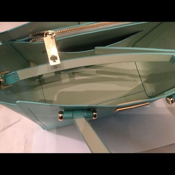 Kate spade light blue handbag tote shoulder bag - Picture 6 of 12
